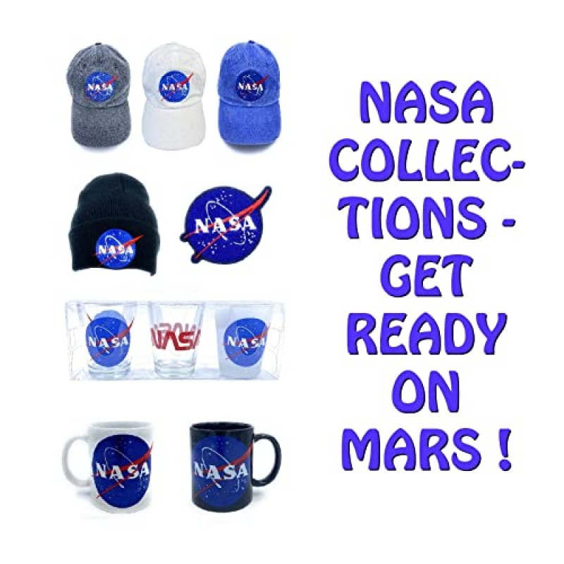 Aeisage NASA 모자 빈티지 야구 모자 NASA 로고 남성용 면화 모자 아빠 모자 여성용 면화 모자