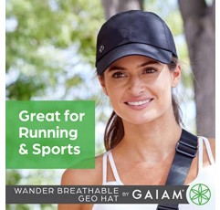 Gaiam Wander 통기성 지오 모자 - 여름용 귀여운 여성용 야구 모자, 러닝 및 하이킹용 경량 6패널 볼 캡