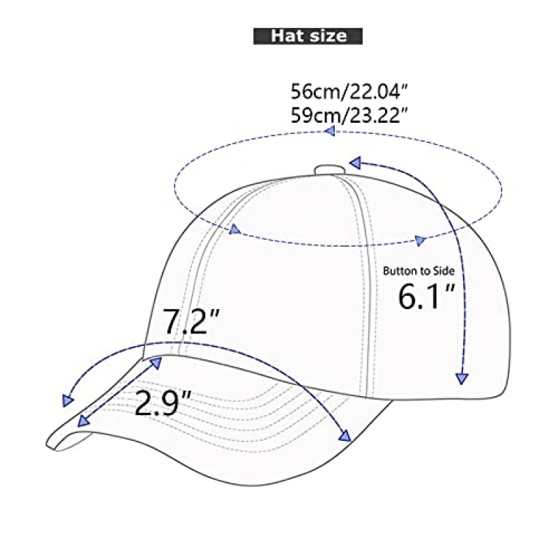 LANGZHEN 남여 야구 모자 100% 코튼 맞는 남성 여성 씻어 데님 조절 아빠 모자