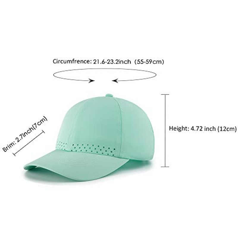 여성 속건성 야구 모자 태양 모자 야외 스포츠용 메쉬 경량 UV 보호 - 다양한 색상