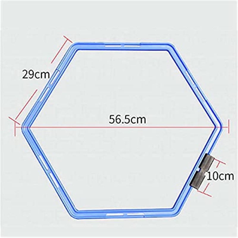CZ-XING 육각형 민첩성 링 훈련 원형 링 속도 민첩성 사다리 신체 훈련 링 축구 발놀림 트레이너 장애물 민첩성 사다리 피트니스 장비 여러 가지 빛깔의 훈련 링 3Pcs