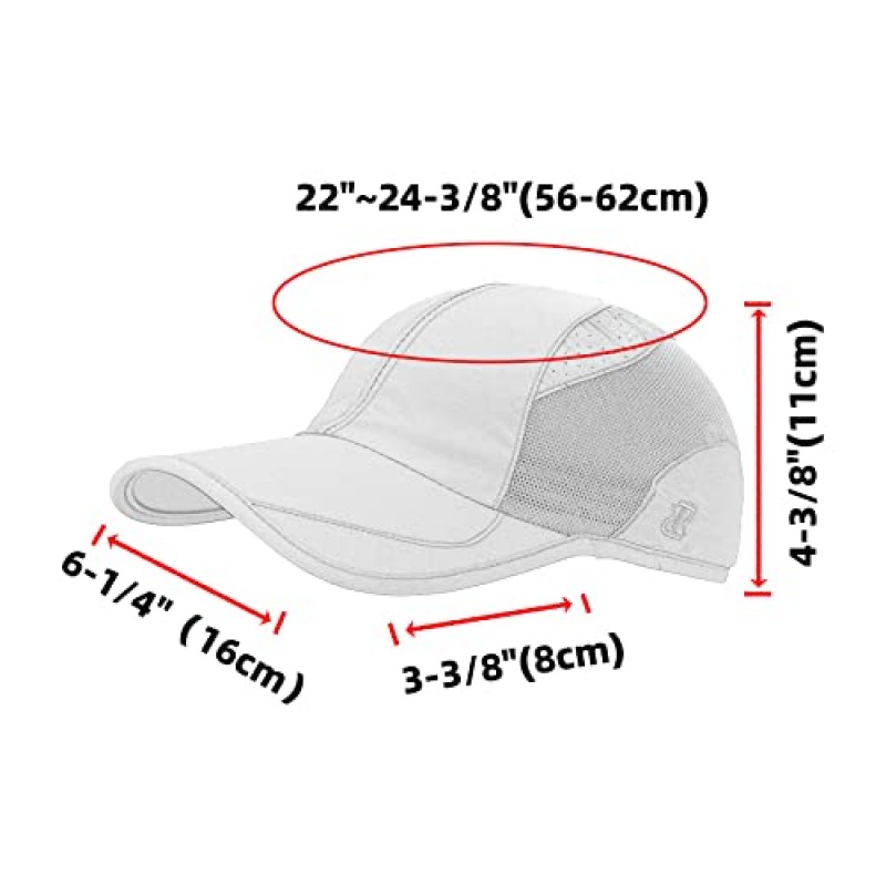 RRvane 빠른 건조 러닝 캡 폴리에스테르 야외 스포츠 모자 남성, 여성을 위한 경량 구조화되지 않은 야구 모자
