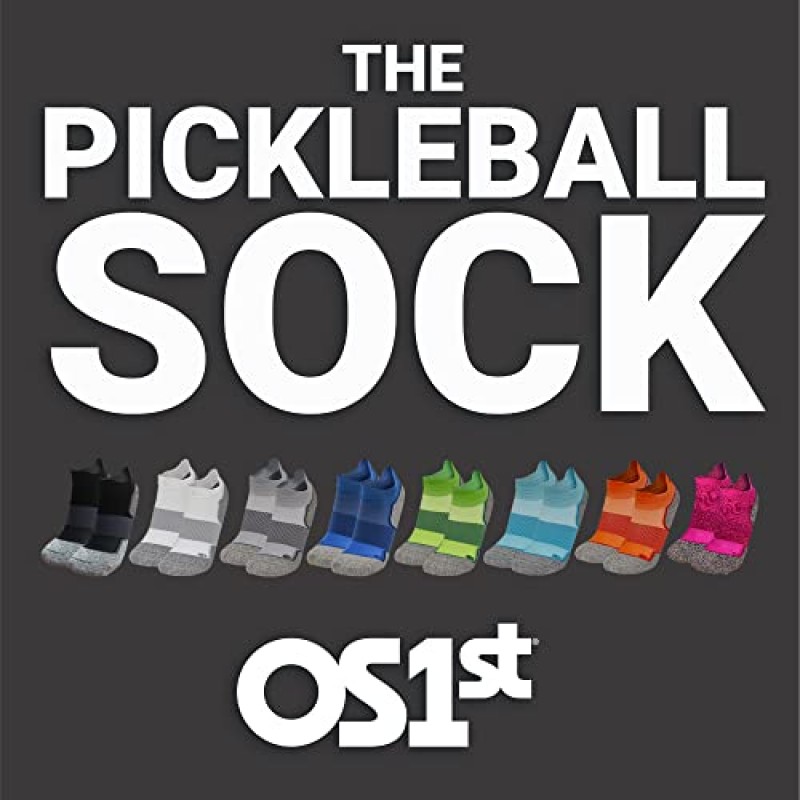 OS1st의 Pickelball 양말 | 360도 물집 보호, 편안하고 가벼우며 습기 흡수