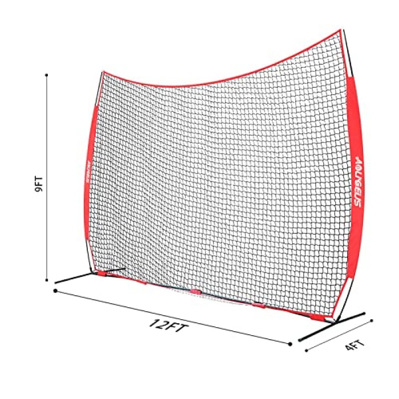 AOLIGEIJS 스포츠 배리어 네트, 스포츠 네트, 바리케이드 백스톱 네트, 야구, 소프트볼, 축구, 농구, 라크로스에 적합