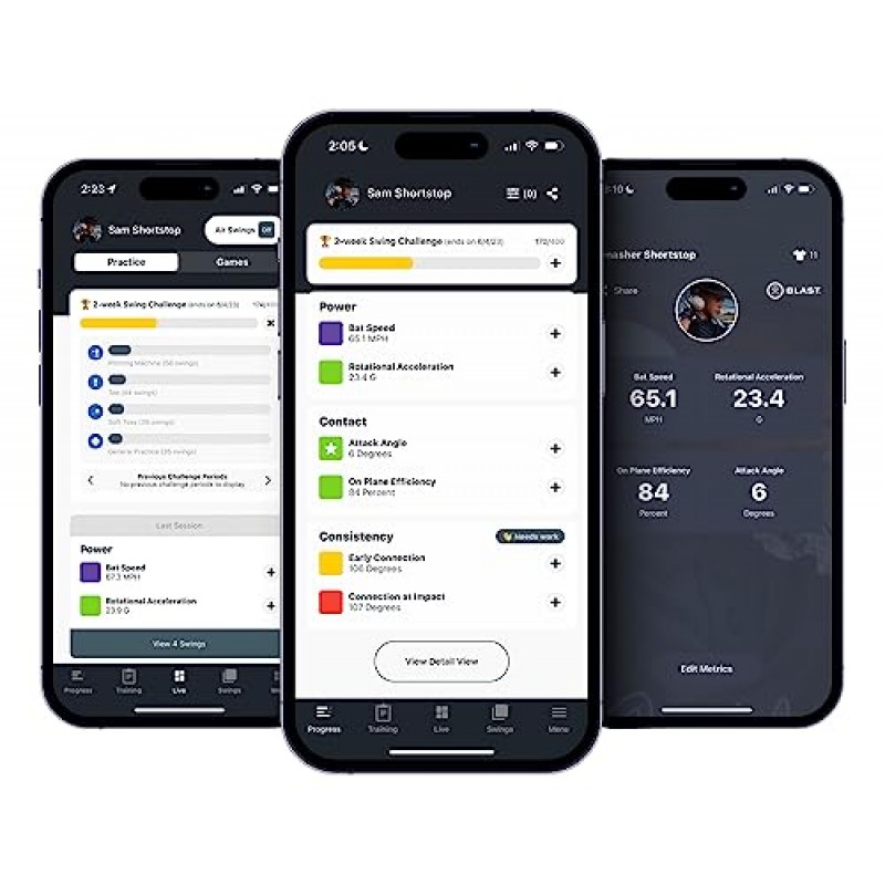 Blast Softball - 스윙 분석기(센서) 모든 레벨을 위한 고급 선수 개발, 스윙 분석, 트랙 지표, 비디오 캡처로 하이라이트 생성, 3D 스윙 추적기, 앱 지원, 실시간 결과