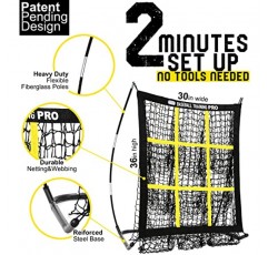 JAPER BEES 투구 대상 네트 청소년 및 성인을 위한 스트라이크 존 야구 소프트볼 훈련 장비가 있는 피칭 네트 | 휴대용 빠른 조립 디자인 | 운반용 가방