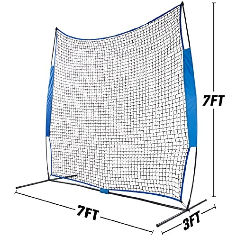 OKAYES 야구 스크린 네트, 야구 피칭 스크린, 야구 보호 스크린, 야구 스크린 프로텍터, 소프트볼 스크린 네트, 투구용 7x7FT 야구 스크린, 소프트볼 피칭 스크린 뒷마당