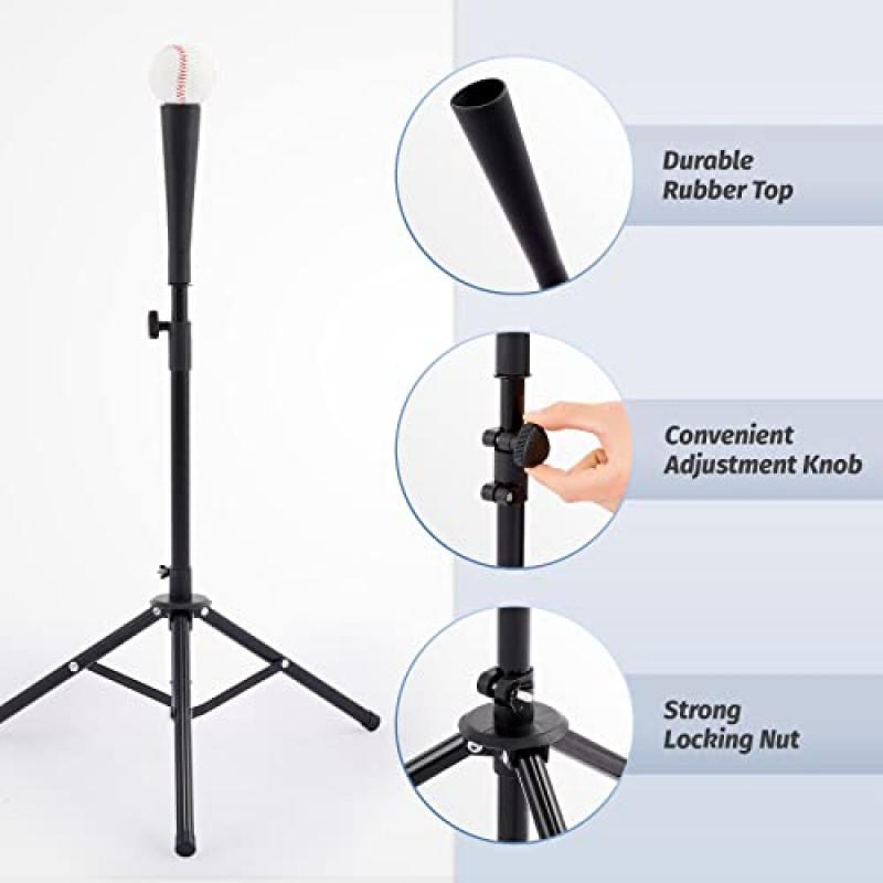 뒷마당용 스트라이크 존이 있는 타격 및 피칭용 ZELUS 야구 네트, 7x7ft 야외 볼 스포츠 양말 네트 및 야구 티 콤보, 야구 12개 및 2.8인치 1lb 무게 공 12개 포함