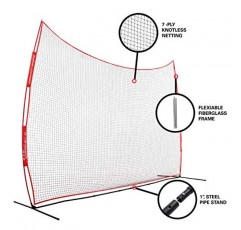 Rukket XL 16x10ft 바리케이드 백스톱 네트, 실내 및 실외 라크로스, 농구, 축구, 필드 하키, 야구, 뒤뜰, 공원 및 주거용 소프트볼 장벽 그물