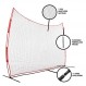 Rukket XL 16x10ft 바리케이드 백스톱 네트, 실내 및 실외 라크로스, 농구, 축구, 필드 하키, 야구, 뒤뜰, 공원 및 주거용 소프트볼 장벽 그물