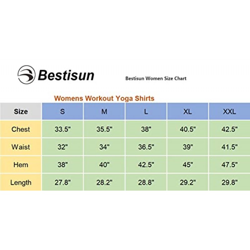 Bestisun Womens Workout 요가 탑 긴 탱크 탑 루즈핏 Racerback 탱크 탑 여성용