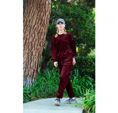 Beyove Women Velour Sweatsuits 2 Piece Tracksuit 세트 (포켓 포함) 스웨트 & 트레이닝 복 레저 조깅 의상 S-XXL