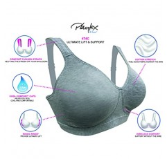 Playtex 여성용 18시간 얼티밋 리프트 및 서포트 와이어 프리 브라 US474C