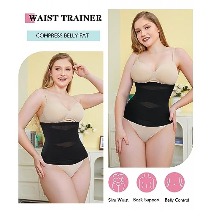 LODAY 여성용 허리 트레이너 Tummy Control Shapewear 통기성 크로스 메쉬 코르셋 Cincher 스포츠 거들 바디 셰이퍼