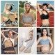 Omisy 4 조각 V 넥 패딩 Bralette 캐미 브래지어 조절 가능한 스트랩이있는 무선 탱크 탑 브라 스포츠 브라