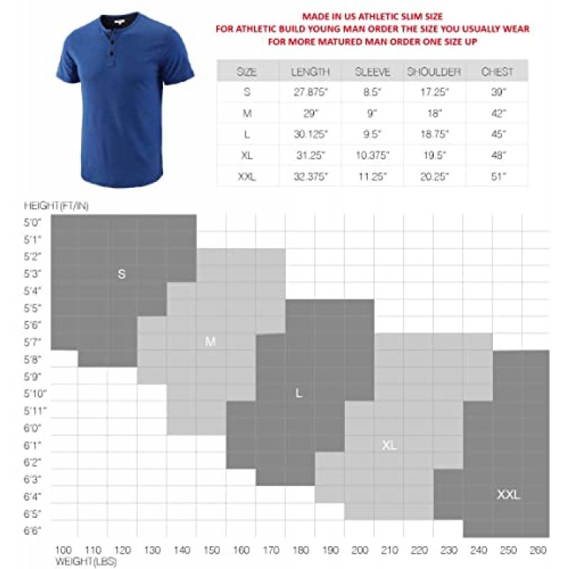 Vetemin Mens 캐주얼 컴포트 슬림 피트 버튼 다운 반소매 체육관 운동 골프 액티브 헨리 티셔츠