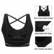 Sports Bras for Women Padded Wirefree High Impact Seamless Criss Cross Back Tops Gym Activewear Bra