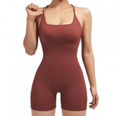 SUUKSESS 여성 Strappy Romper Seamless Jumpsuit Tummy Control 패딩 스포츠 브라