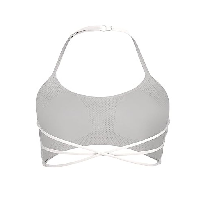 YEOREO Pearl 여성용 스포츠 브라 Strappy Criss Cross Back Bra Backless 탈착식 패딩 요가 크롭 탑