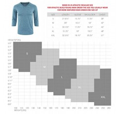 Harbeth 남성용 퀵 드라이 태그리스 야외 3/4 슬리브 체육관 하이킹 운동용 티셔츠