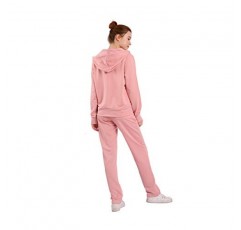 LeeHanTon Womens Track Suit Set Velour 2 Pieces 지퍼 업 조깅 스포츠 복장 까마귀 및 바지 스웨트 슈트