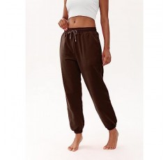 FLYEARTH 여성용 스웨트 팬츠 Cinch Bottom Lounge 편안한 운동 조깅 런닝 바지 주머니가있는 Drawstring Pants