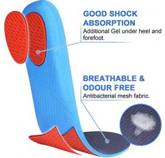 Ailaka 남성 여성을 위한 높이 증가 안창 - 1쌍 PU 신발 리프트 탄성 충격 흡수 스포츠 신발 안창 높이 증가, 남성 여성 신발 삽입물을 위한 발뒤꿈치 리프트