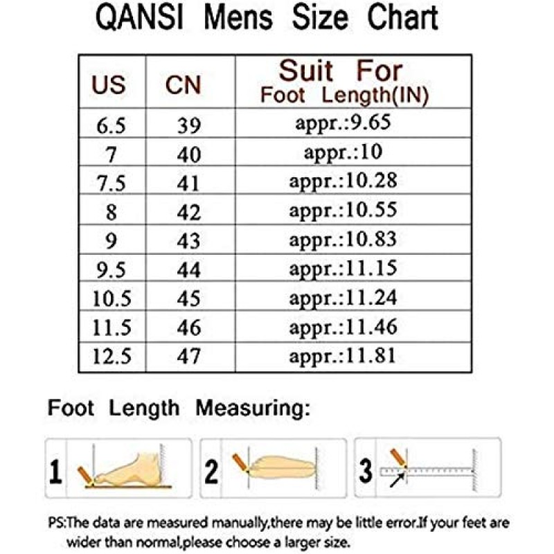 QANSI 남성 운동화 슬립온 경량 운동 런닝 워킹 체육관 ​​신발