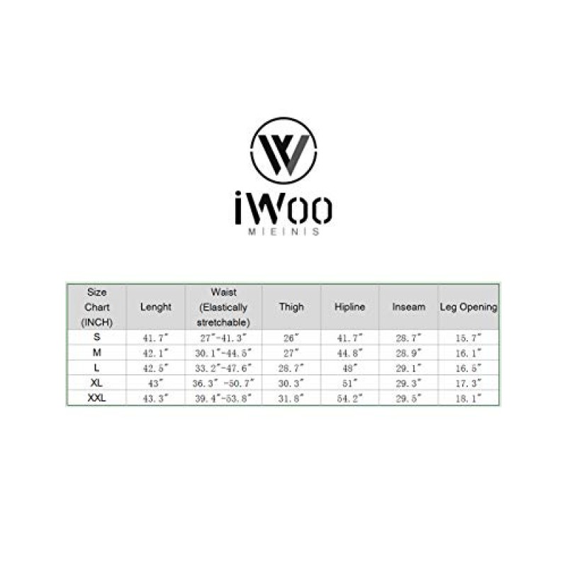 iWoo 남성 코튼 린넨 드로스트링 바지 신축성 있는 허리 캐주얼 조깅 요가 바지