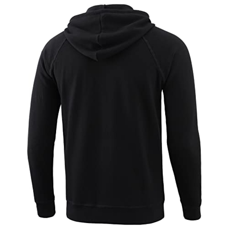 Vetemin 남성 캐주얼 운동용 미드웨이트 Comfy Soft Fleece 액티브 스포츠 풀오버 Henley 까마귀 스웨트 셔츠