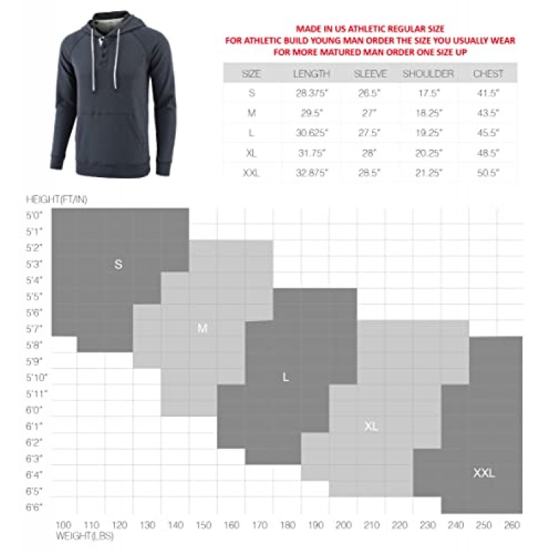 Vetemin 남성 캐주얼 운동용 미드웨이트 Comfy Soft Fleece 액티브 스포츠 풀오버 Henley 까마귀 스웨트 셔츠