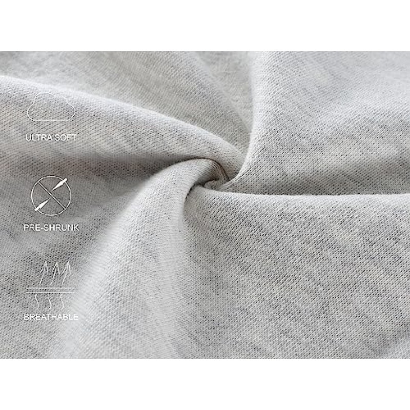 Vetemin 남성 캐주얼 운동용 미드웨이트 Comfy Soft Fleece 액티브 스포츠 풀오버 Henley 까마귀 스웨트 셔츠