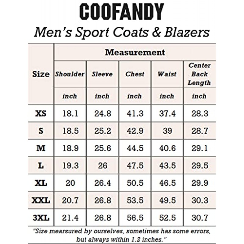 COOFANDY 남성 스포츠 코트 캐주얼 블레이저 원버튼 비즈니스 정장 재킷