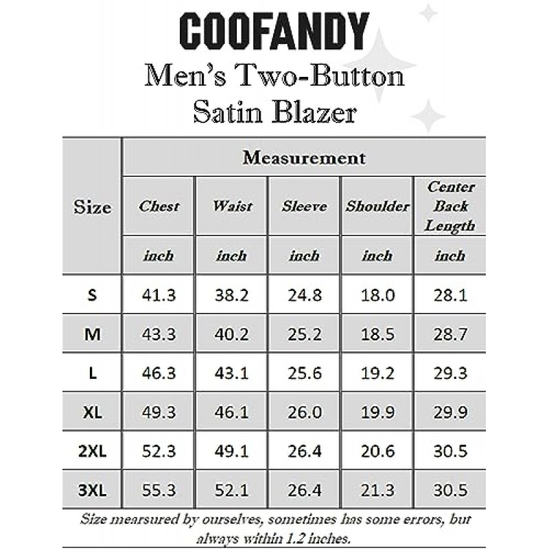 COOFANDY 남성용 블레이저 2 버튼 반짝 이는 새틴 정장 재킷 실키 턱시도 자켓 결혼식 파티 파티 저녁 식사