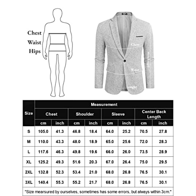 COOFANDY 남성 캐주얼 스포츠 코트 드레스 블레이저 세련된 경량 정장 재킷