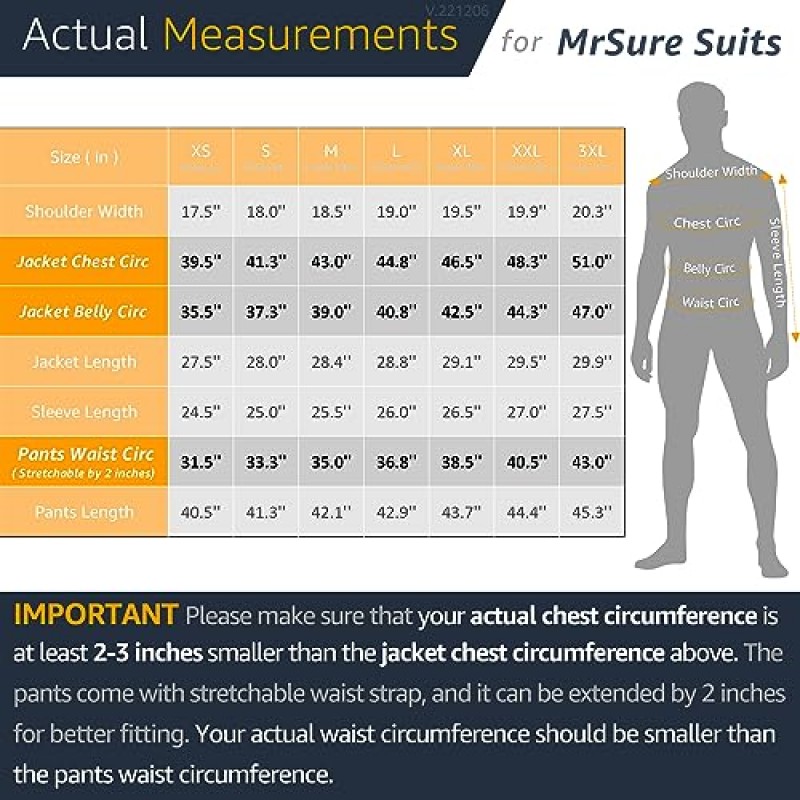 MrSure 남성용 3피스 정장 블레이저, 원버튼 슬림핏 턱시도, 파티, 결혼식 및 비즈니스용 재킷 조끼 바지 & 넥타이 세트