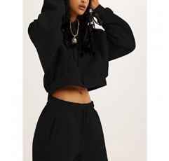 TAQCUX Womens Hoody Sweatsuit 세트 2두 조각 자르기 풀오버 스웨터 양털 조깅 바지 Tracksuit 세트