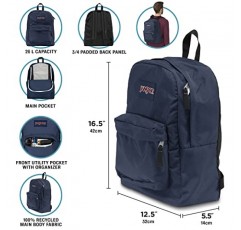 JanSport SuperBreak One 백팩, 연어 - 메인 수납공간 1개가 포함된 내구성이 뛰어나고 가벼운 백, 수납함이 내장된 전면 유틸리티 포켓 - 프리미엄 백팩