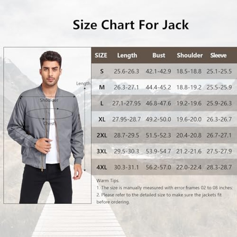 CHEXPEL 남성용 폭격기 재킷 방수 캐주얼 재킷 경량 방풍 윈드 브레이커 겨울 재킷 주머니가있는 따뜻한 코트