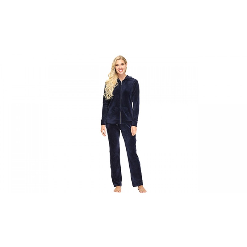 Dolcevida Womens Velour Sweatsuits 세트 2 Piece Tracksuits 의상 풀 지퍼 까마귀 및 스웨트 팬츠 세트 벨벳 조깅 슈트