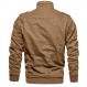 CRYSULLY 남성 겨울 캐주얼 Thicken Multi-Pocket Field Jacket 아웃웨어 플리스 카고 재킷 코트