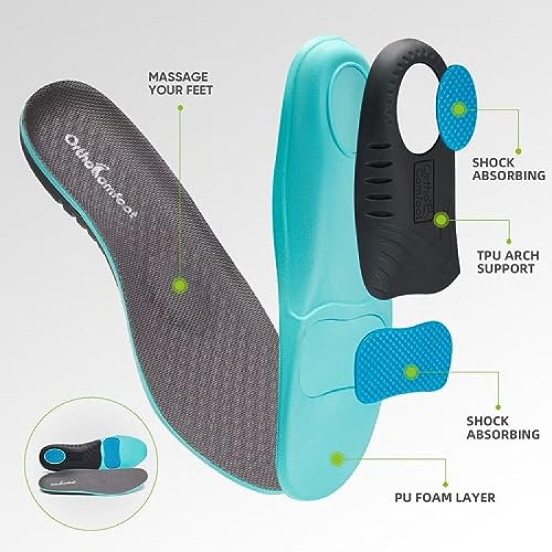 OrthoComfoot 여성용 정형용 슬립온 워킹 슈즈, 아치 지지대가 있는 편안한 발바닥 근막염 로퍼, 발과 발뒤꿈치 통증 완화를 위한 캐주얼 정형외과용 드라이빙 슈즈