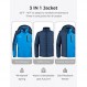 Wantdo 남성용 방수 3-in-1 스키 재킷 따뜻한 겨울 스노우 코트 방풍 레인 재킷 스노우보드 재킷