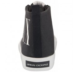 A|X ARMANI EXCHANGE 남성 업데이트 아이콘 로고 하이탑 스니커즈