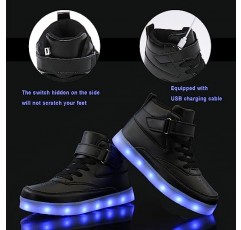 Voovix 남녀공용 LED 신발 라이트업 신발 여성용 남성용 하이탑