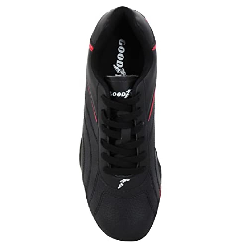 Goodyear Mens Ori Racer 스니커즈 – 로우탑 스니커즈, PU 가죽 및 메쉬 라이닝