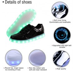 USB 성인 라이트 업 신발 충전식 깜박임 낮은 상단 LED 신발 남여 스포츠 댄스 스니커즈