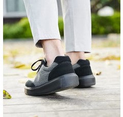 OrthoComfoot 남성용 발바닥 근막염 신발, 남성용 아킬레스건염 신발, 레이스 업 디자인의 아치 지원 패션 운동화, 발뒤꿈치 및 발 통증 완화를 위한 인체공학적 신발