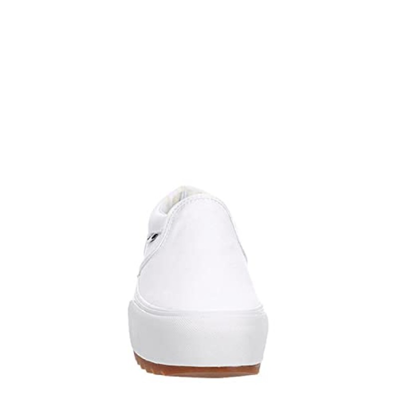 Vans 유니섹스 Asher 플랫폼 스니커즈 - 슬립온 스타일 - 캔버스 화이트