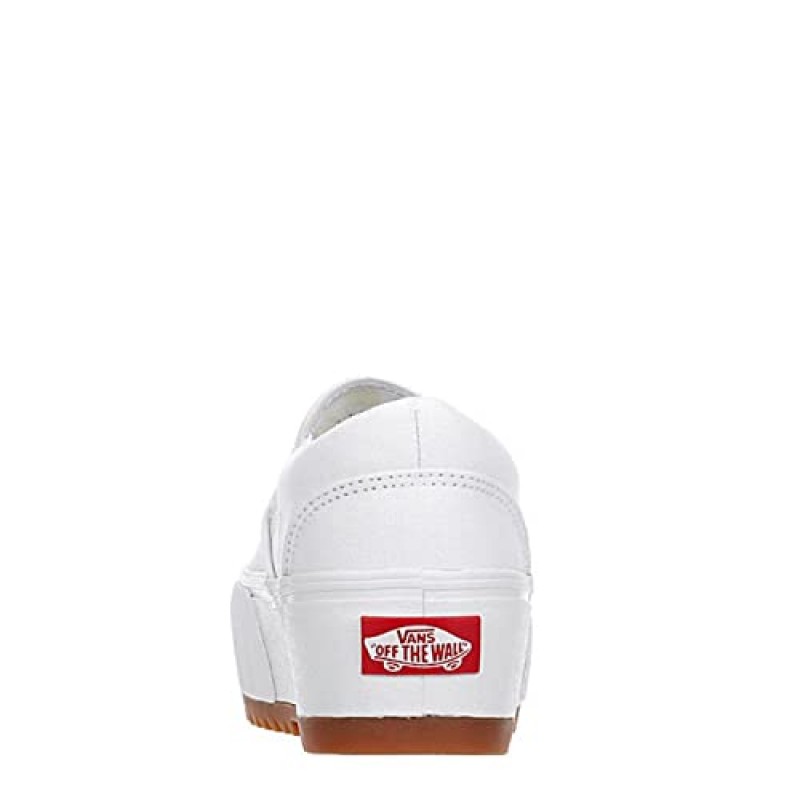 Vans 유니섹스 Asher 플랫폼 스니커즈 - 슬립온 스타일 - 캔버스 화이트